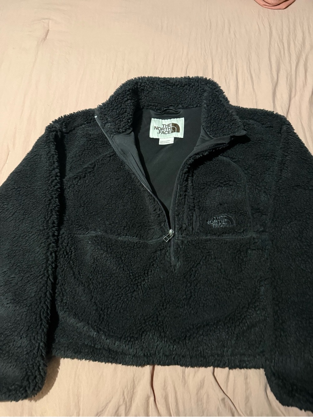 The North Face Black Sherpa Half-Zip Pullover Jacket